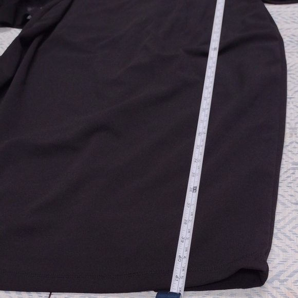 Premier Amour Elegant Black Long Sleeve Dress with Sheer Details - Picture 12 of 13